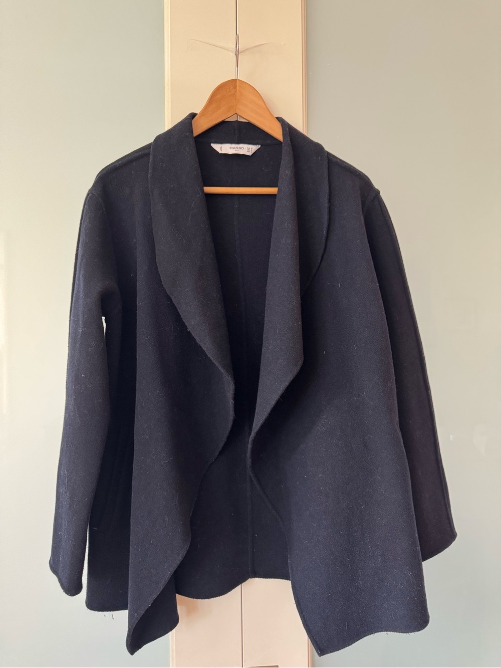 Mango Draped Open-Front Women's Coat